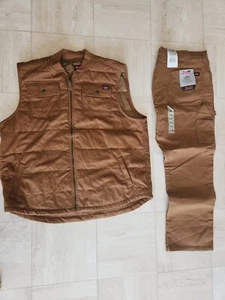 Wrangler Workwear Weste Herren braun Utility gepolsterter Reißverschluss 3XL Dickies Hose 44X33 - Bild 1 von 11