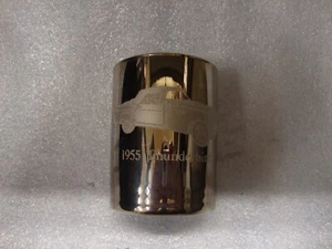 1955 SILVER THUNDERBIRD ETCHED GLASS DRINKING GLASS 57 T-BIRD - Picture 1 of 2