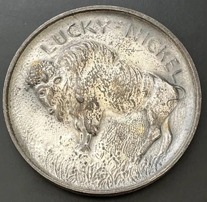 2,8 Zoll Glück Nickel Glücksmedaille Untersetzer Münze Büffel Pferd Schuh vier Blatt - Bild 1 von 2