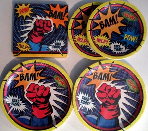 SUPER HERO Birthday Party Supply Set Kit w/Napkins Dinner & Dessert Plates ! - Bild 1 von 1
