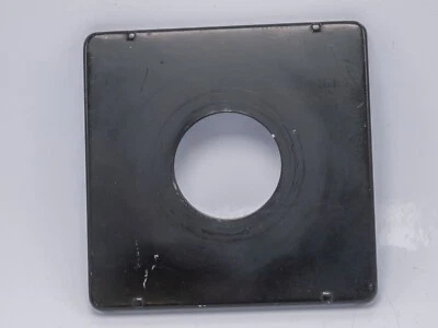 Graflex Pacemaker Crown Speed Graphic 4x5" Camera Black Lens Board 34.6mm Hole - Image 1 of 2