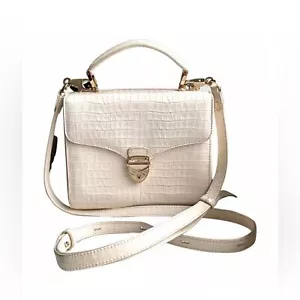 NWT Authentic Divina Firenze Pebbled Italian Leather Cream Crossbody Bag - Picture 1 of 10