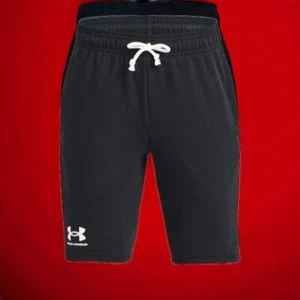 NEW Under Armour French Terry Lined Black, White Boys Shorts MEDIUM - Picture 1 of 2