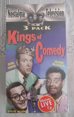Kings Of Comedy 3 VHS Tapes Bob Hope Jackie Gleason Steve Allen BRAND NEW SEALED - Image 1 of 4