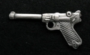 Luger German Pistol Lapel HAT PIN UP ARMY MARINES NAVY AIR FORCE Gun Rifle WOW - Picture 1 of 12