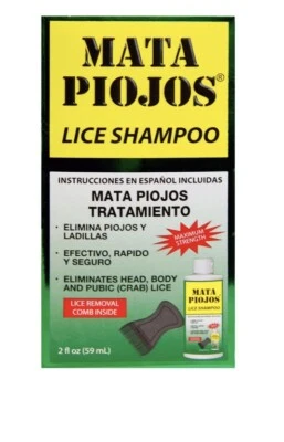 CHAMPÚ PARA TRATAMIENTO DE PIOJOS MEDICADOS MATA PIOJOS, 2 FL. OZ. Foto 1 de 3