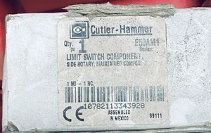 CUTLER HAMMER E50AM1 LIMIT SWITCH SIDE ROTARY 1NO 1NC PLUG IN NEW OLD STOCK - Picture 1 of 1