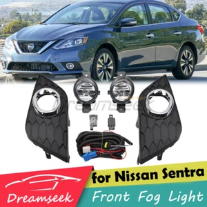 Fog Light For Nissan Sentra Sylphy 2016-19 Lamp W/ Bezel Harness Switch Halogen - Picture 1 of 12