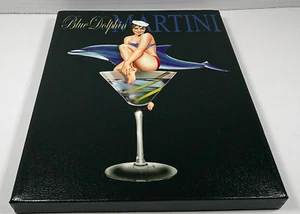 Blue Dolphin Martini Canvas Decor Ralph Burch Pinup Risque 2003 - Picture 1 of 4