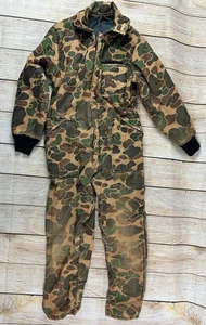 Vintage 70er 80er Ente Camo Jagd Overall Kinder Jugend Medium Made USA - Bild 1 von 10
