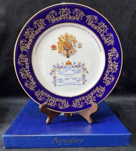 Aynsley Royal Wedding Plate for Prince Charles & Lady Diana Spencer Original Box - Picture 1 of 9