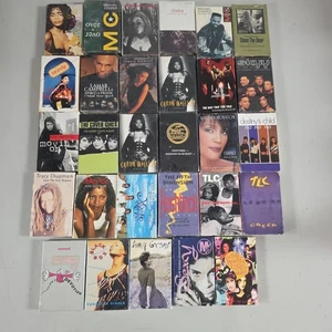 29 Soul Funk R&B Pop Cassette Tape Single Lot PRINCE TLC WHITNEY DESTINYS BRANDY - Bild 1 von 9
