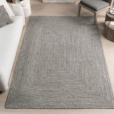 2' x 12' Solid Hand Braided Indoor/Outdoor Area Rug, Pet-Friendly, High Traff... - Image 1 of 4