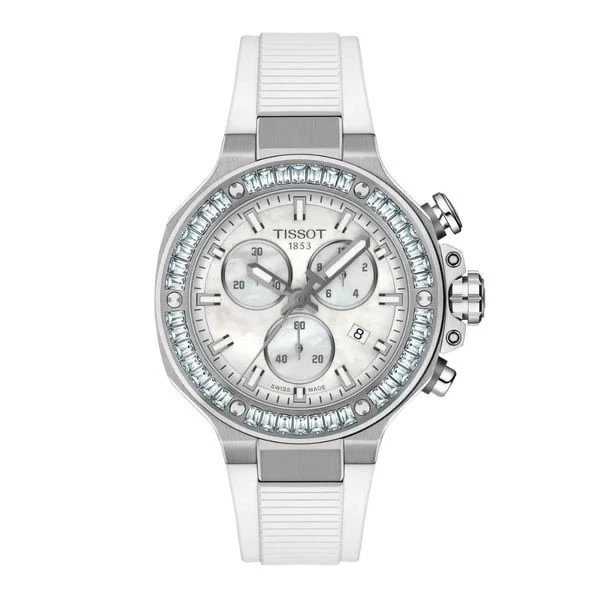 Tissot T-Race Quartz Chronograph 38 MM MOP Dial Watch T141.817.97.111.00 - image 1 of 1