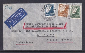 GERMANY 1937 THIRD REICH COVER TO CAPE TOWN CDS BERLIN CHARLOTTENBURG #C1589 - Picture 1 of 2