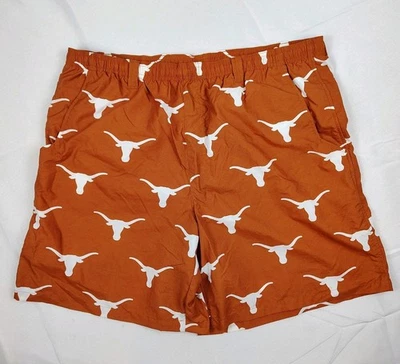 Men's Columbia PFG Texas Longhorns Shorts XL Drawstring Swim Fishing Mesh Lined - Image 1 of 4