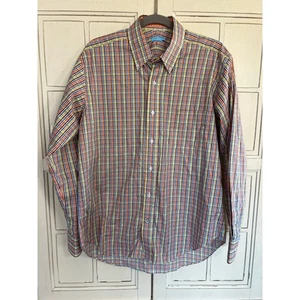 J.McLaughlin size medium mens plaid button down shirt - Picture 1 of 3