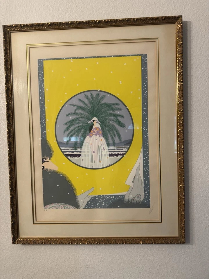 ERTE Serigraph Original SIGNED DECO ARTWORK Romain Tirtoff Set DESIGN Painting - Image 1 of 2