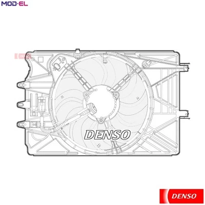 FAN ENGINE COOLING DER09070 FOR FIAT 312A2/199B6.000 0.9L 2cyl 500L 4cyl 500L - Image 1 of 4