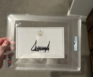 Donald Trump Signed Bookplate PSA Certified Autograph President Auto - Picture 1 of 5