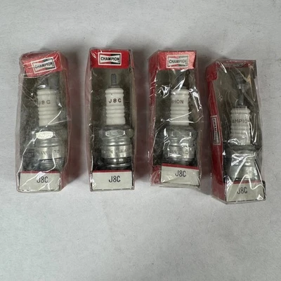 (4) CHAMPION J8C Spark Plug SET New Old Stock - Image 1 of 4
