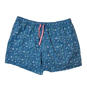 Southern Tide Swim Trunks Mens 2XL Blue Fishing Mesh Lined Drawstring Waist - Picture 1 of 6