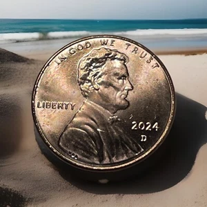 2024 D Lincoln Shield Cent DDO DDR Penny Coin UNC Denver Mint Misalignment - Picture 1 of 15