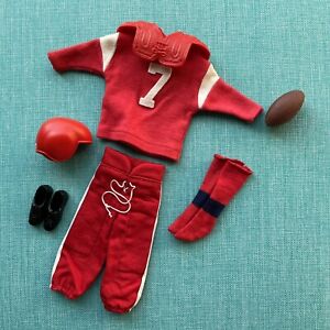 Vintage Barbie Ken Touchdown #799 Complete Red Outfit with Football 1963-1965