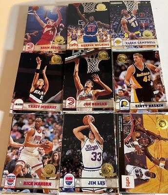 1993-94 Skybox NBA Hoops Basketball Gold 5th Anniversary Seal, Complete Your Set - Image 1 of 3