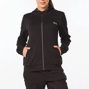 2XU Women's Commute Full Zip Hoodie, Black/Trb, WR6609a - Picture 1 of 15