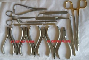 Dental Lab Pliers Ortho Pliers Distal End Cutter Hard & Soft Wire Cutters 15 Pcs - Picture 1 of 4