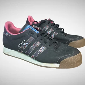 Adidas shoes womens 9 Samoa Black pink Pre Owned Sneakers - Picture 1 of 9