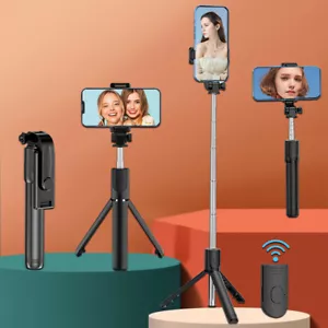 Selfie Stick Bluetooth Remote Tripod Mobile Phone Holder Stand Universal 360° - Picture 1 of 12
