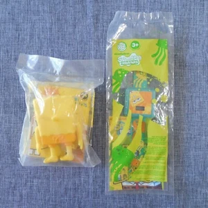 Lot 2 Spongebob Burger King Kids Meal Toys 2009 Make a Face Stickers 2010 Watch - Picture 1 of 7