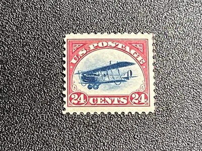 Scott C3 1918 JENNY 24¢ CARMINE ROSE & BLUE MINT never hinged, very fine  - Image 1 of 2