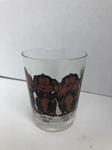 CM PAULA GLASS WISE MONKEYS SEE NO EVIL HEAR SPEAK HAVE NO FUN 1976 CIN OH USA. - Bild 1 von 4