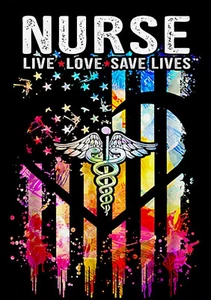 Nurse Live Love Save Lives First Responder RN Double Sided Garden Flag SGF044 - Picture 1 of 2