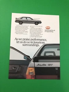 1985 1986 AUDI COUPE GT VINTAGE ORIGINAL PRINT AD ADVERTISEMENT 1 PAGE - Picture 1 of 1