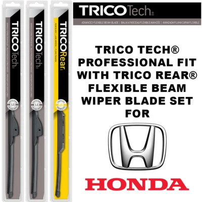 Trico Wiper Blades 2017-2021 for Honda Civic Hatchback Beam Style Set of 3 - Image 1 of 3