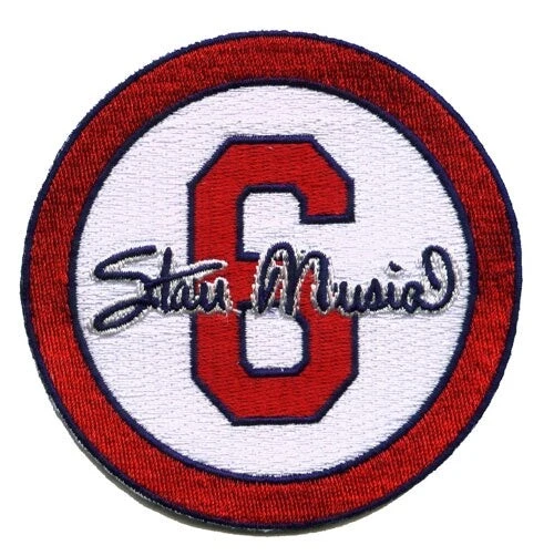 STAN MUSIAL MLB ST. LOUIS CARDINALS COMMEMORATIVE IRON ON  PATCH - Image 1 of 1