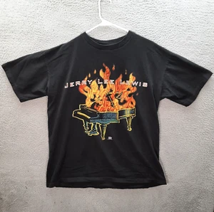 Vintage Jerry Lee Lewis Shirt Adult Extra Large Black Single Stitch 1990s Mens - Picture 1 of 9