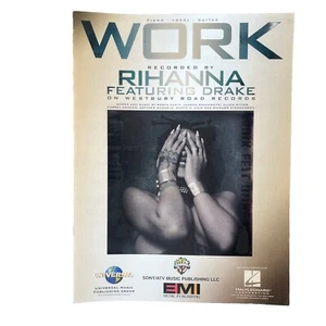 Work Sheet Music Piano Vocal Guitar Rihanna featuring Drake New Hal Leonard - Picture 1 of 4