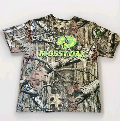 Mossy Oak Shirt Adult XLarge Brown Camo Camouflage RealTree Huntcore Hunter Mens - Image 1 of 4