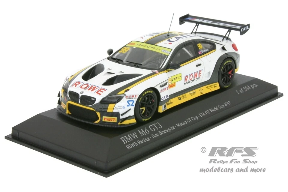 BMW M6 GT3 ROWE Tom Blomqvist FIA GT World Cup Macau 2017 1:43 Minichamps - Bild 1 von 1