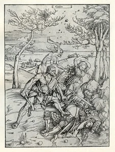 Albrecht Durer art print - THE FIGHT Hercules and Molionide Twins 1913 halftone - Picture 1 of 3
