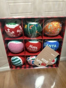 Fofos Weihnachten Multicolor Hunde Tennisbälle 9er Pack Quietschen*Neu*Top Geschenk 🎁 - Bild 1 von 5