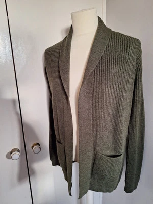 ASOS Mens Khaki Cardigan Size S Knitted Chest 36"/38" New Warm  - Image 1 of 4