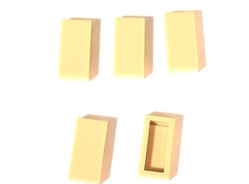 LEGO Tan 1x2 Tile 3069 / 30070 Brick Block Parts Pieces LOT OF 5