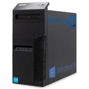 Lenovo M93P I3 Win10 16GB 240GB 1TB 4GB GPU GT730 Computer Desktop Tower RS232 - Picture 1 of 5