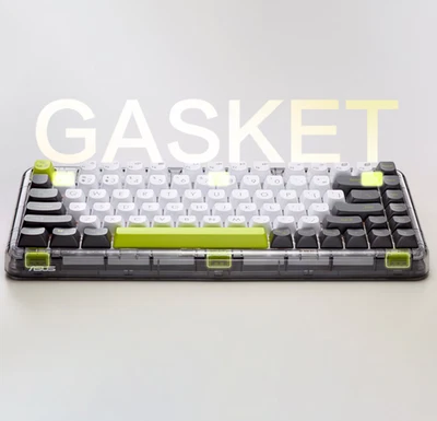 ASUS Gasket Quiet Keystrokes, Aurora Green Jelly 75 Three-Mode Wireless Keyboard - Image 1 of 3